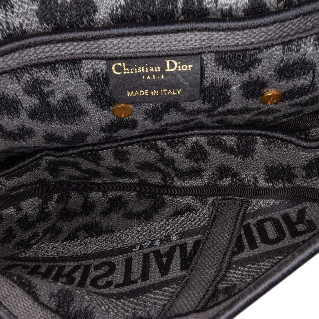 Dior Mizza Embroidered Canvas Leopard Saddle Bag - 4