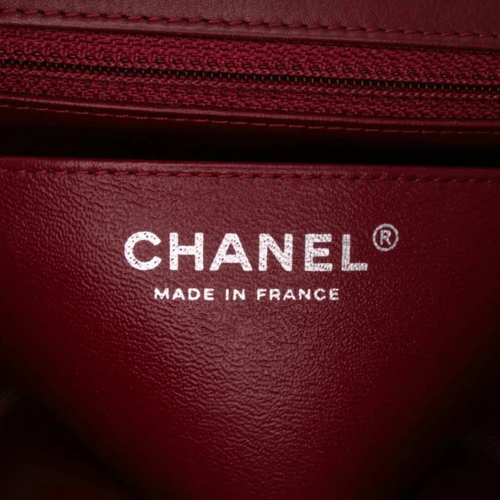 Chanel Mini Square Classic Patent Single Flap Red Leather Good - Box View