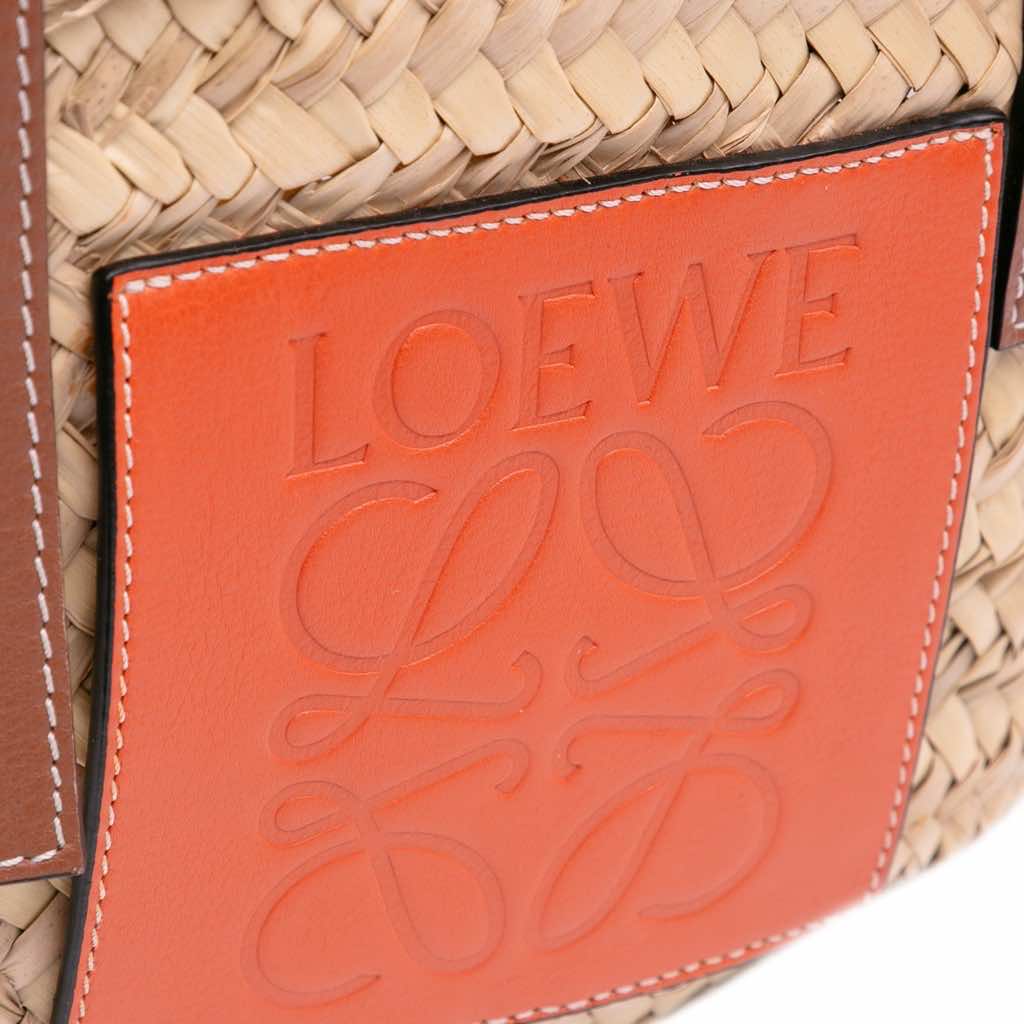 Loewe Small Raffia Basket Tote - Side view