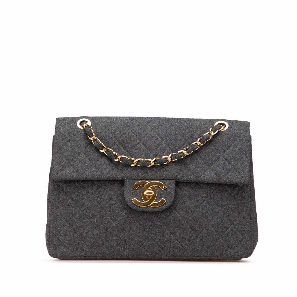 Chanel Maxi XL Classic Wool Single Flap