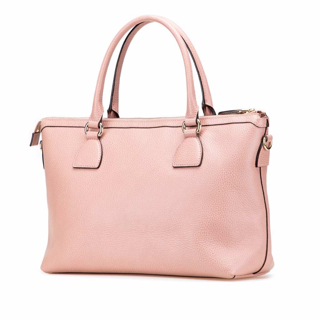 Gucci Dollar Calfskin GG Charm Satchel - Back view