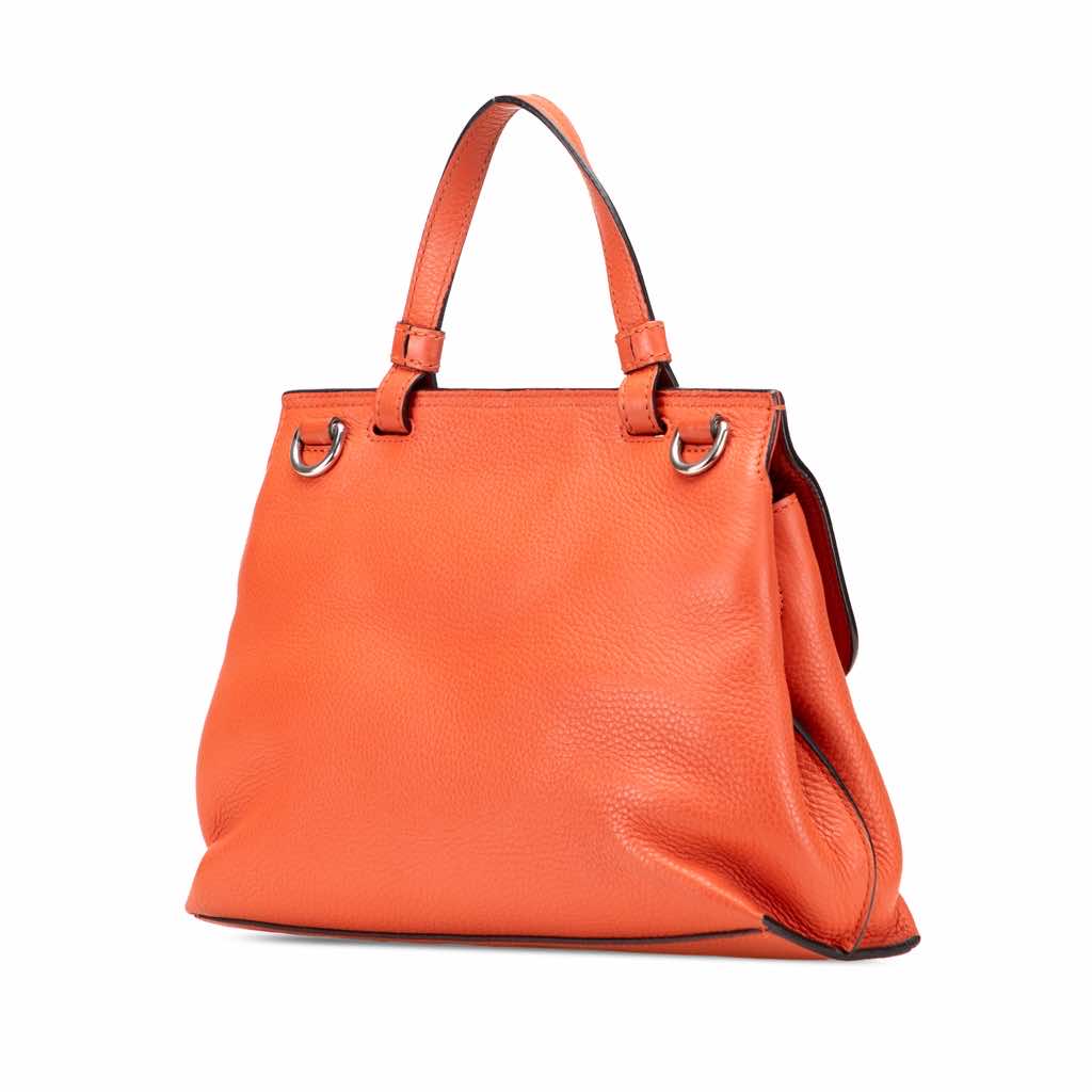 Gucci Small Leather Bamboo Daily Satchel - Back view