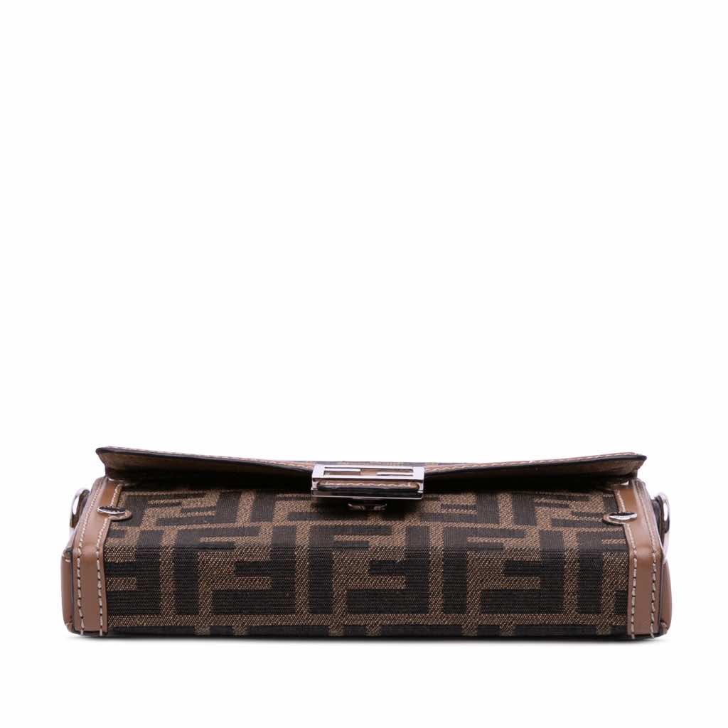 Fendi Zucca Canvas Soft Trunk Baguette Phone Pouch Crossbody - 3