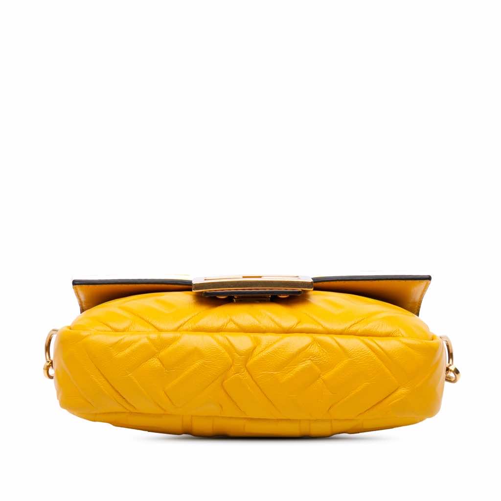 Fendi Mini Zucca Embossed Leather Baguette Satchel - 3