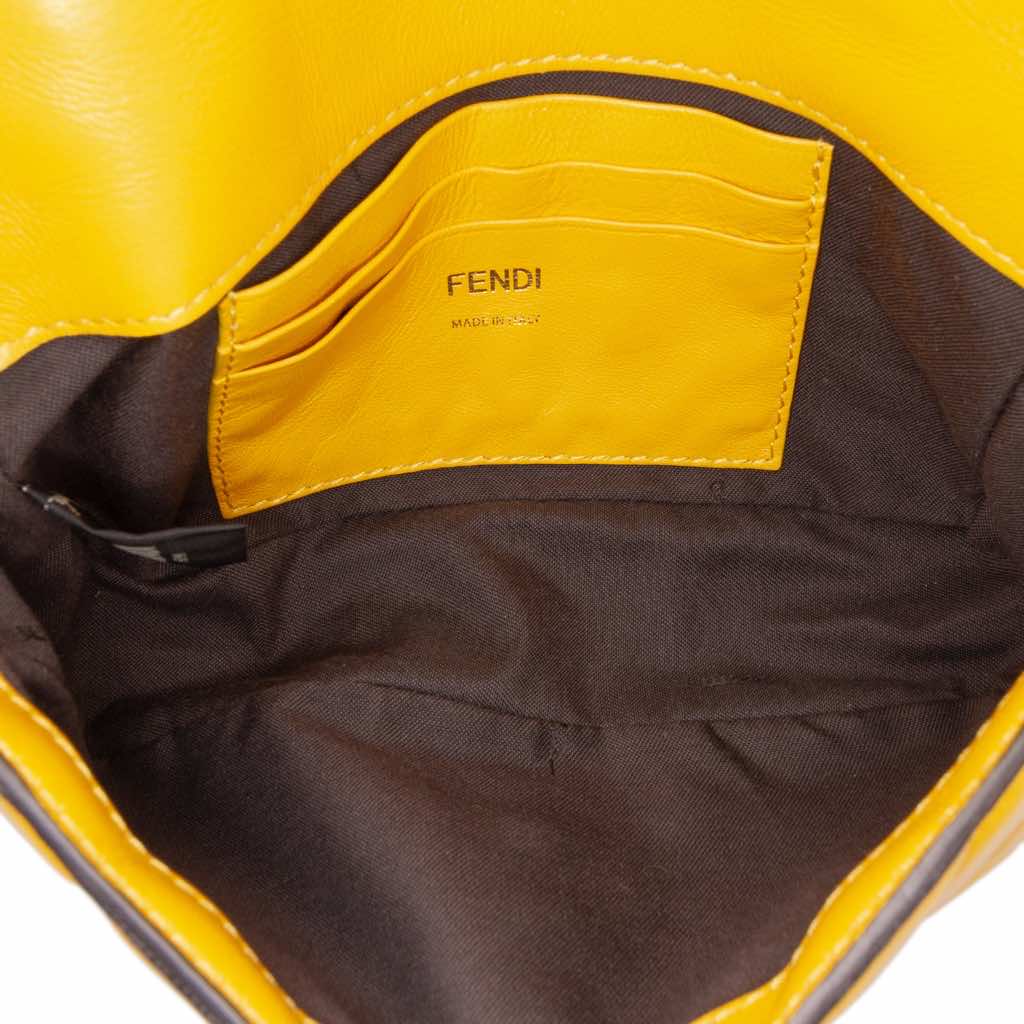 Fendi Mini Zucca Embossed Leather Baguette Satchel - 4