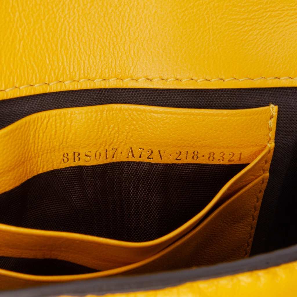 Fendi Mini Zucca Embossed Leather Baguette Satchel - 5