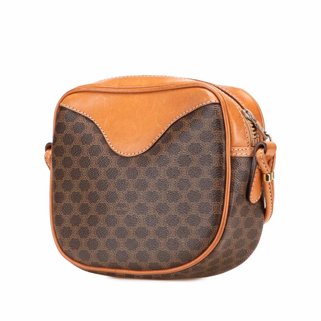 Celine Macadam Coated Canvas Crossbody - Back view