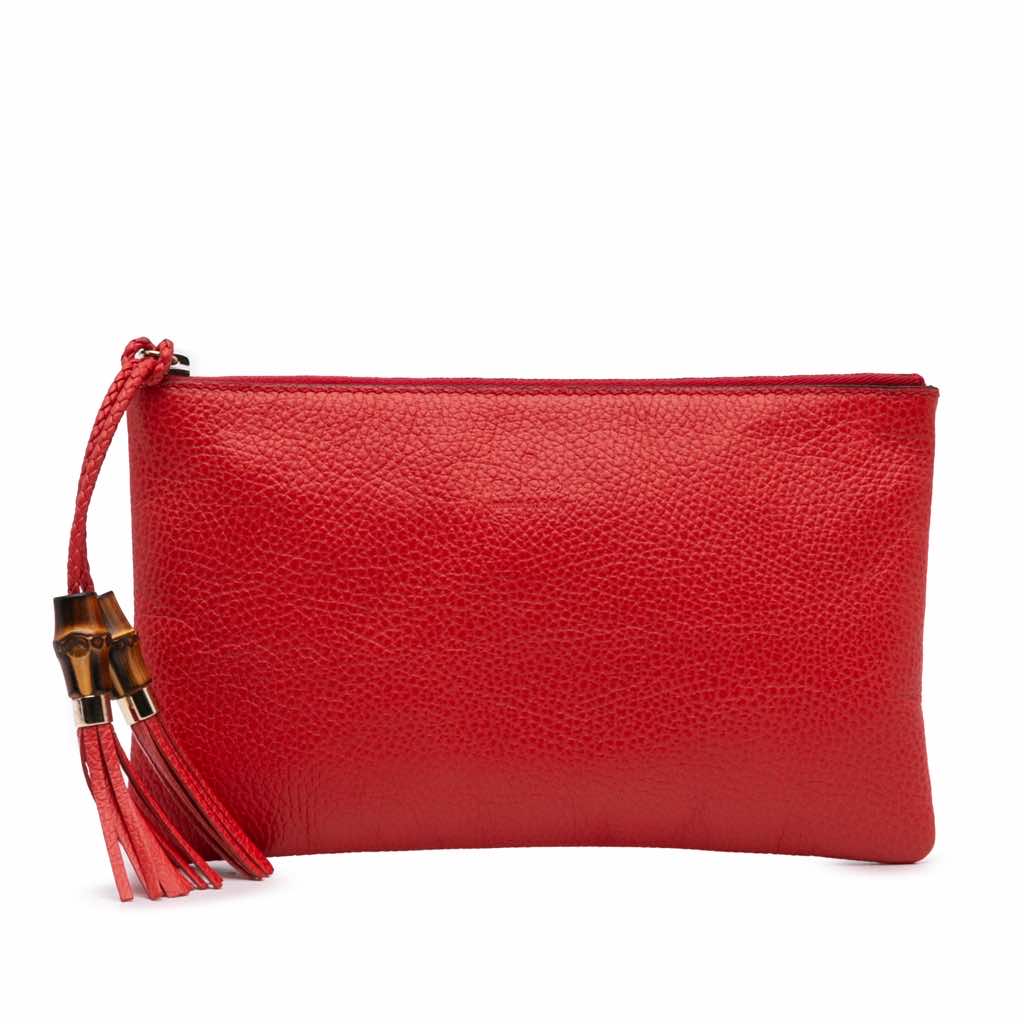 Gucci Calfskin Bamboo Clutch