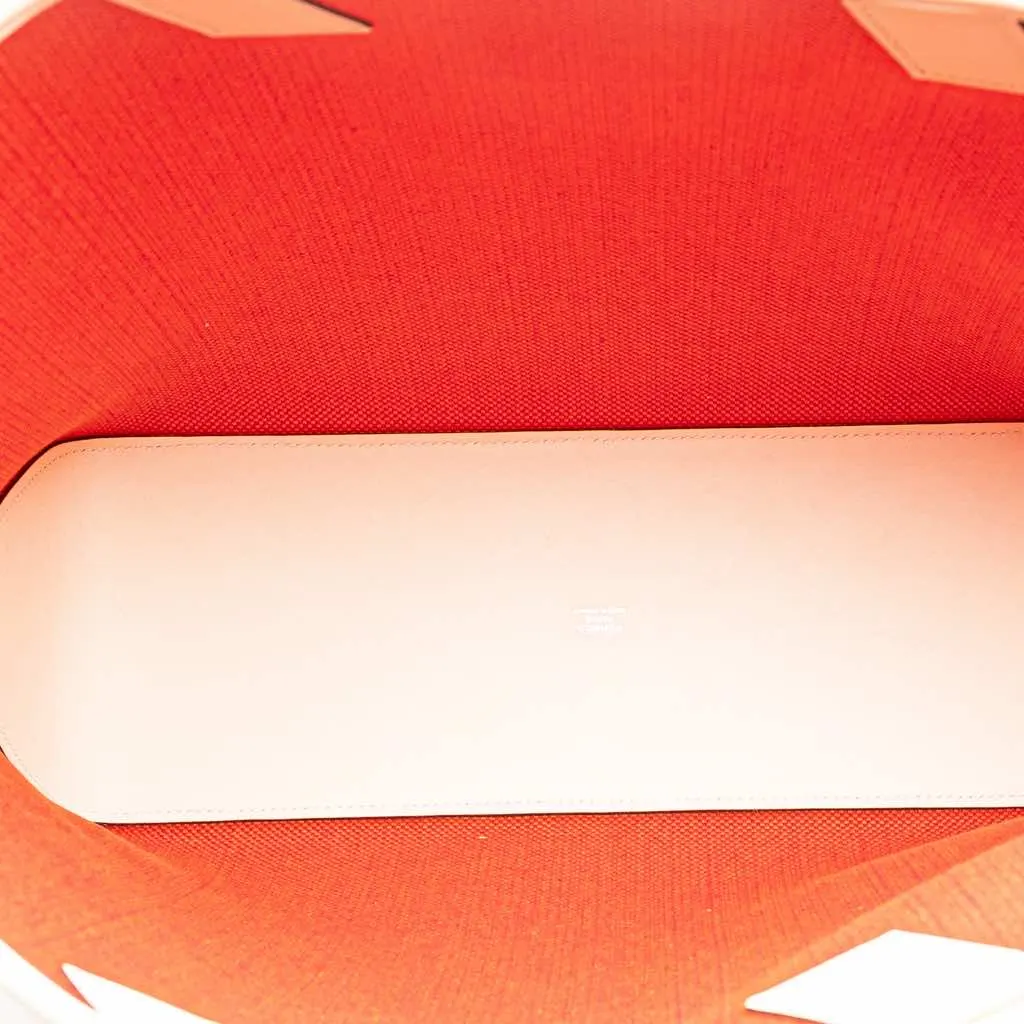 Hermès Toile H and Swift Cabas H en Biais 40 Orange Very good - Model View