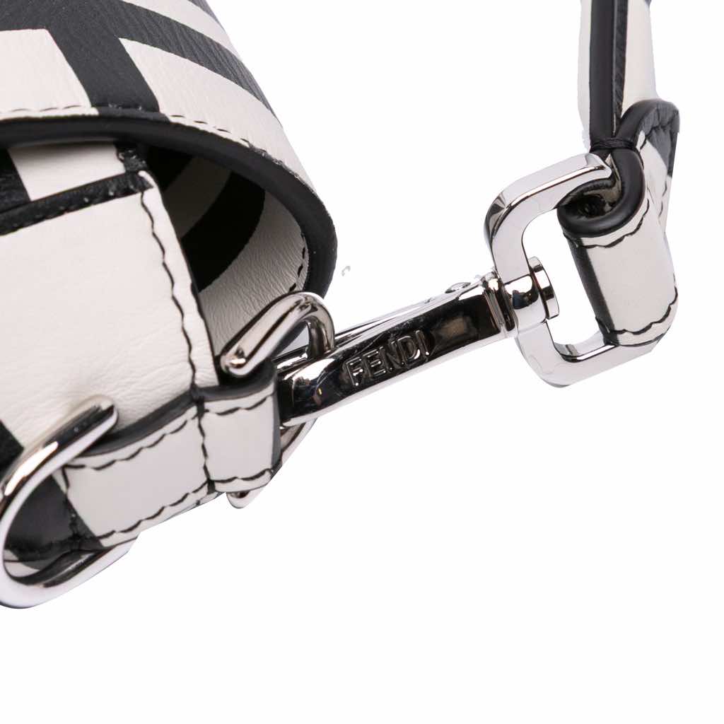 Fendi Marc Jacobs Nappa Vitello King Logo Print Baguette Satchel - Detail 2