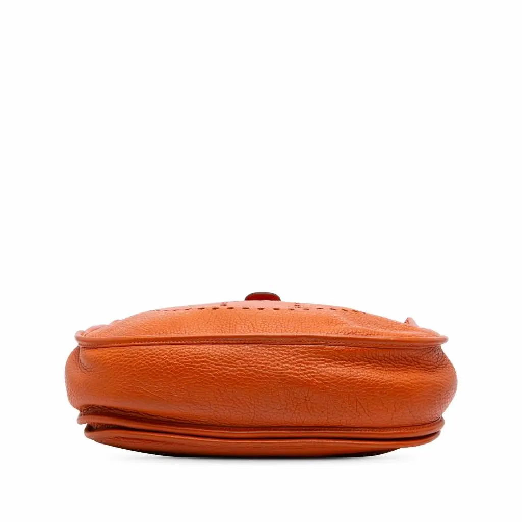 Hermès Clemence Evelyne III PM Orange Leather Good - Inside View