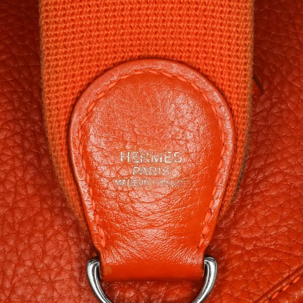 Hermès Clemence Evelyne III PM Orange Leather Good - Box View