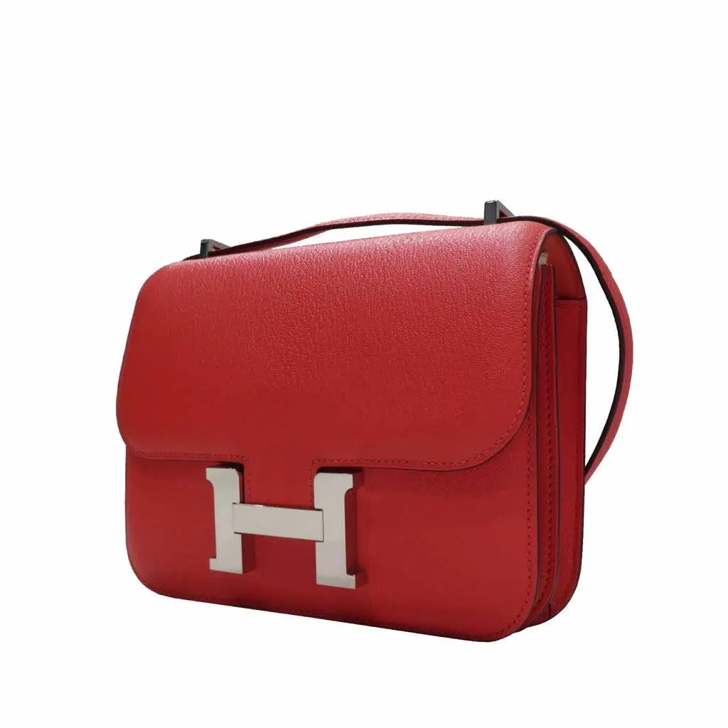 Hermès Mini Epsom Constance 18 Red Leather Very good - Back View