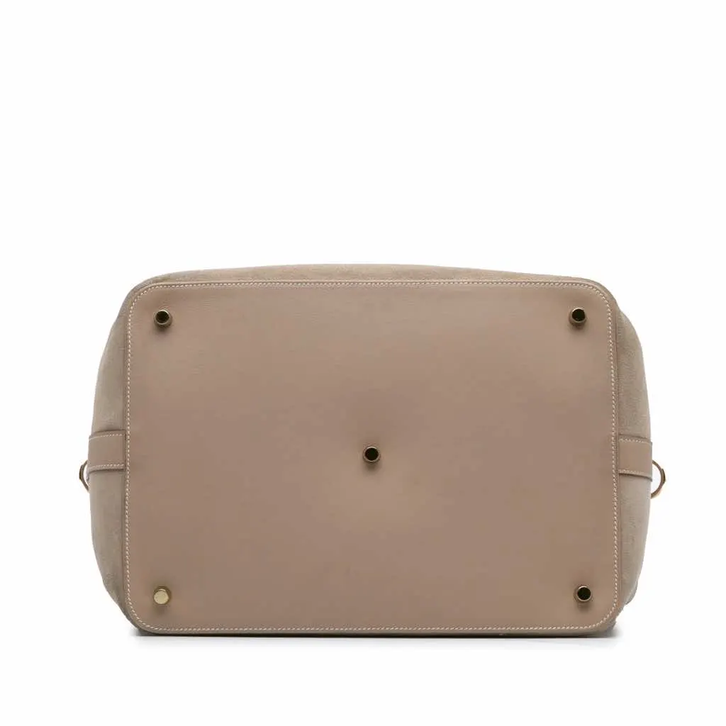 Hermès Veau Grizzly and Swift Toolbox 33 Brown Leather Good - Inside View
