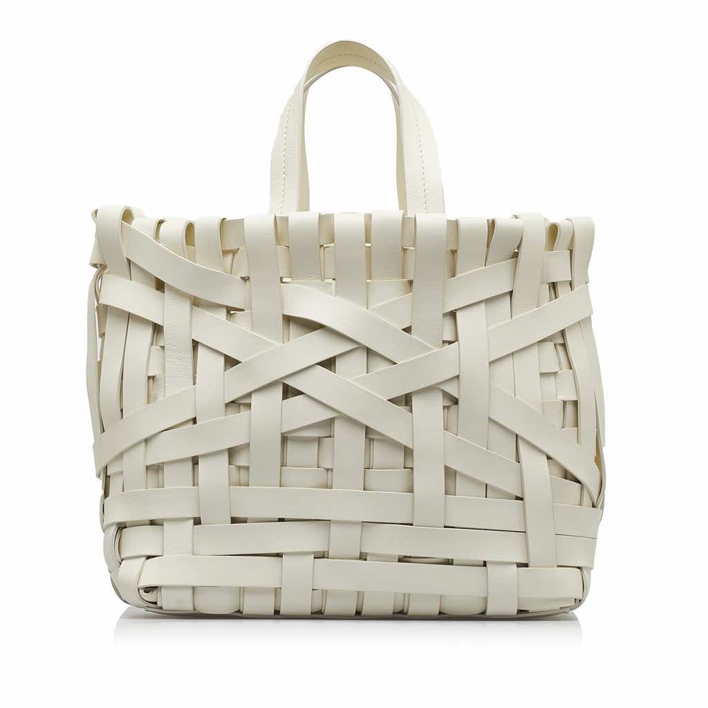 Jil Sander Woven Leather Basket Tote