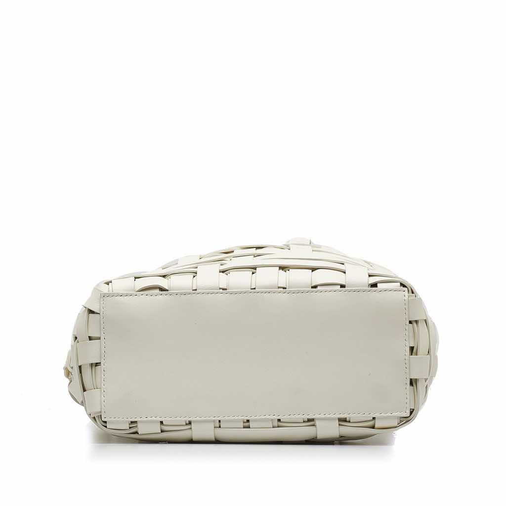 Jil Sander Woven Leather Basket Tote - 4