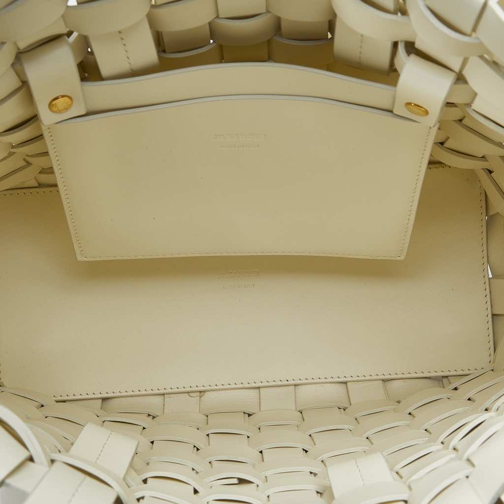 Jil Sander Woven Leather Basket Tote - 5