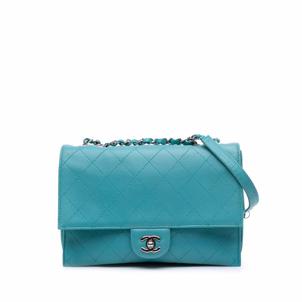 Chanel CC Quilted Calfskin Double Flap