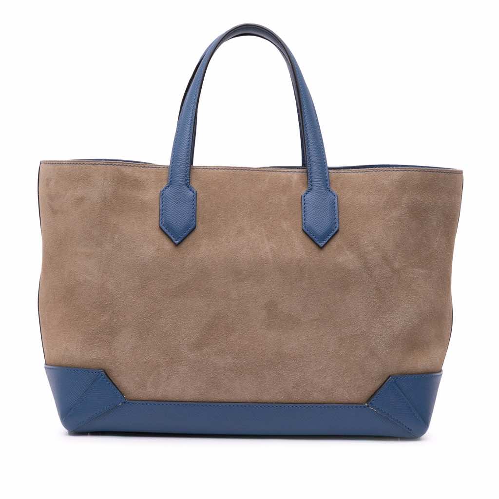 Hermès Doblis Suede and Epsom Maxibox Cabas 30