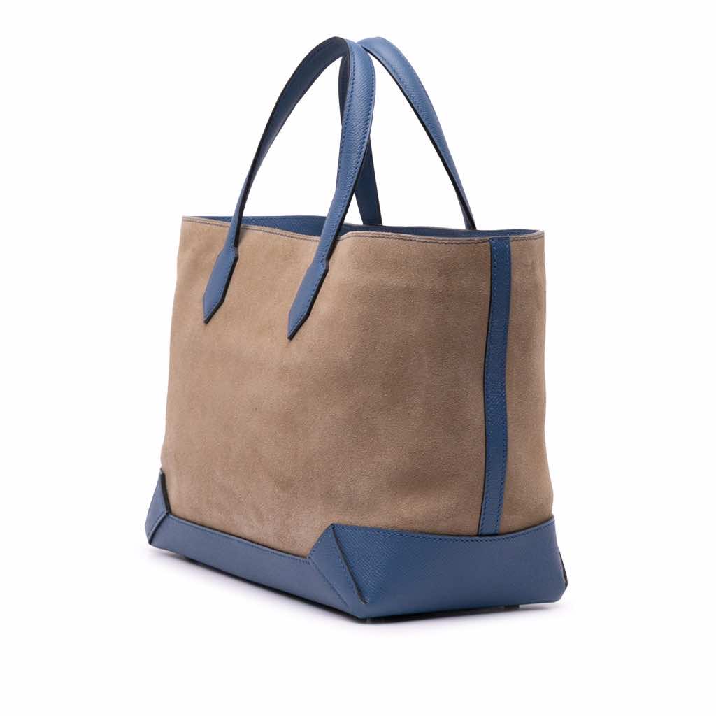 Hermès Doblis Suede and Epsom Maxibox Cabas 30 - 2