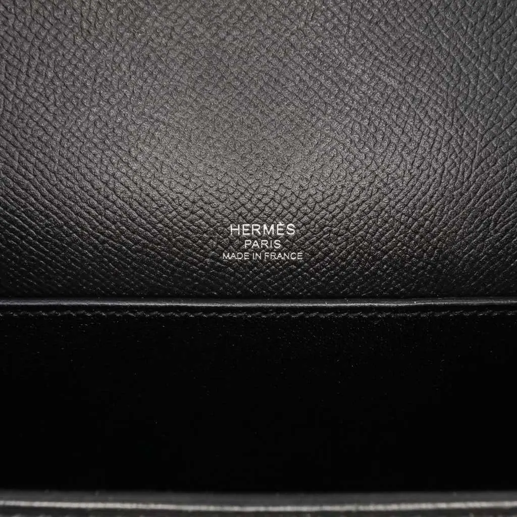 Hermès Epsom Octogone 23 Black Leather Very good - Box View