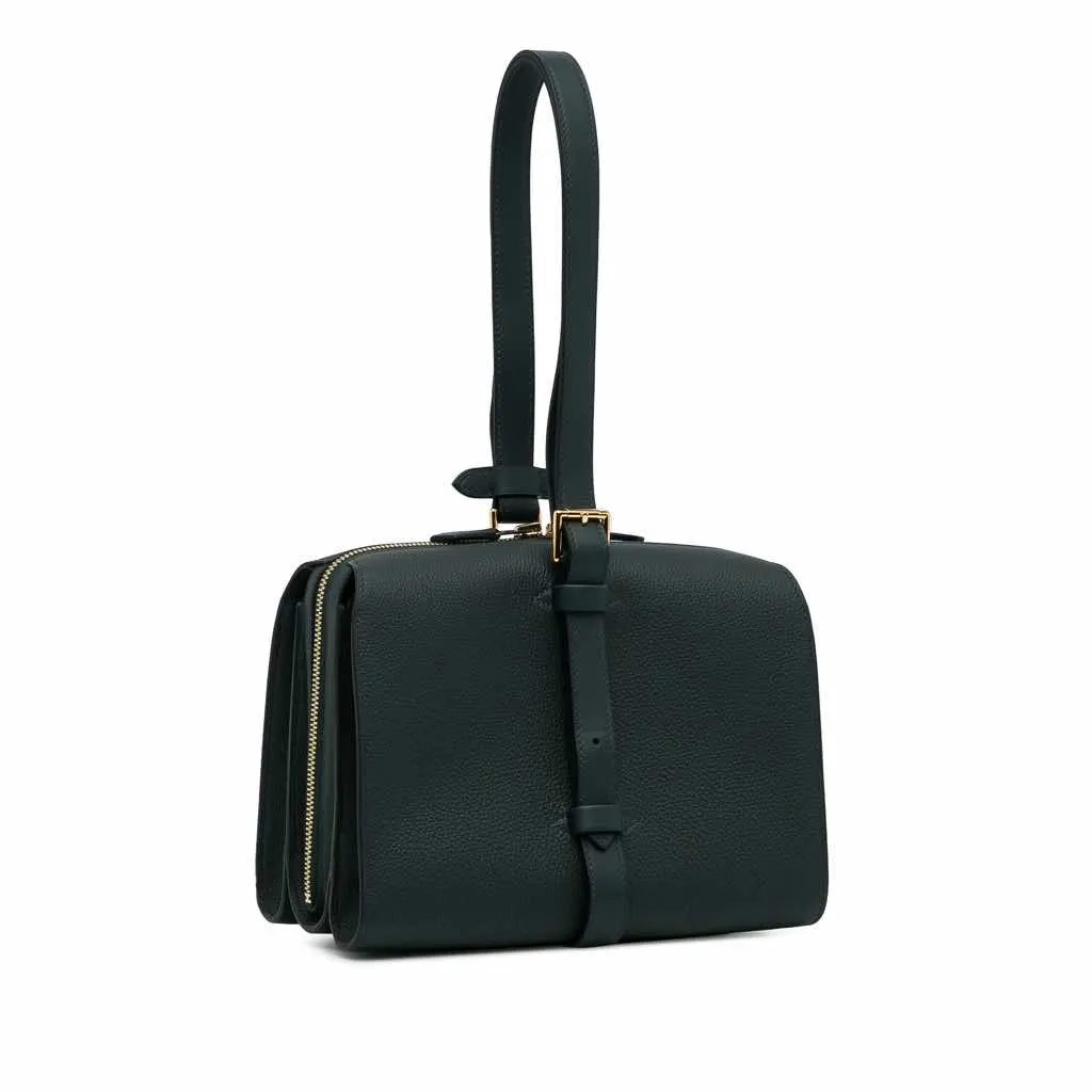 Hermès Togo and Swift Simone Green Leather Good - Back View