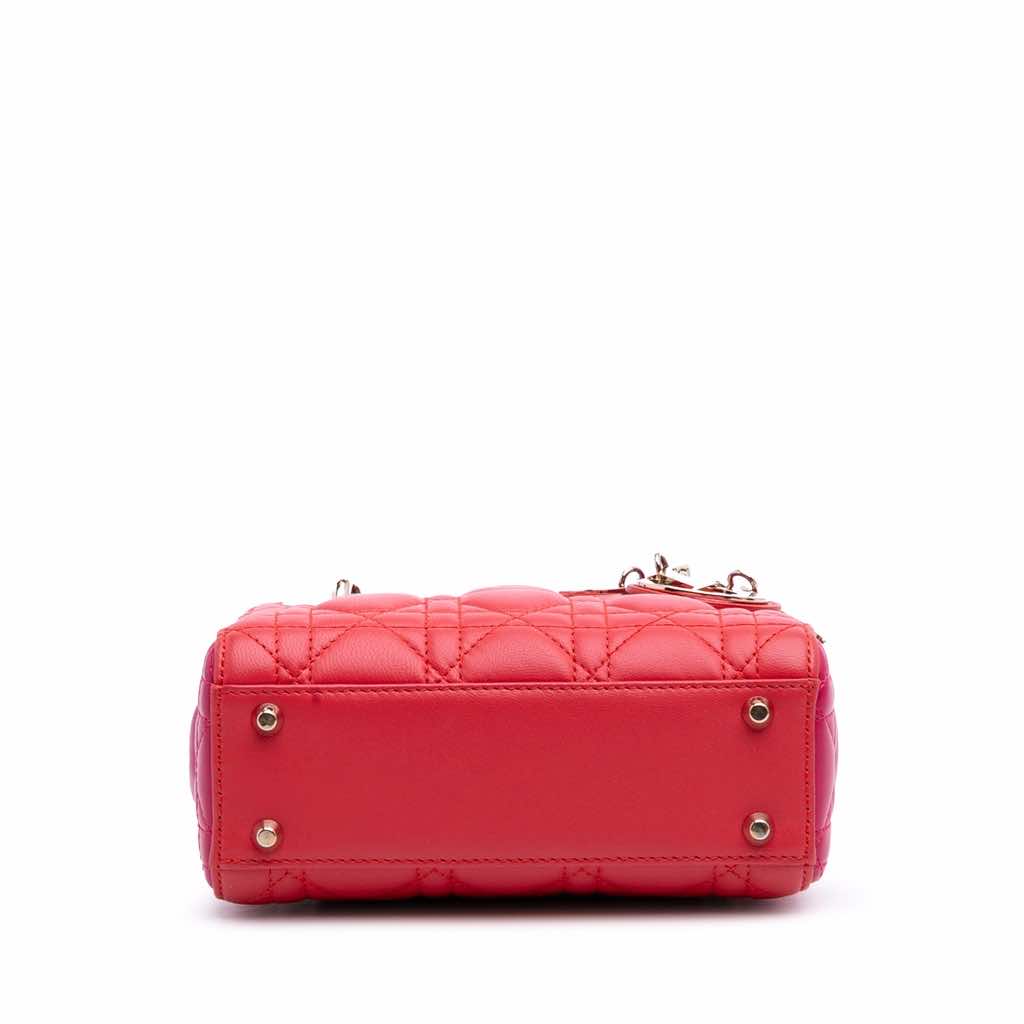 Dior Mini Bicolor Lambskin Cannage Lady Dior - Image 6