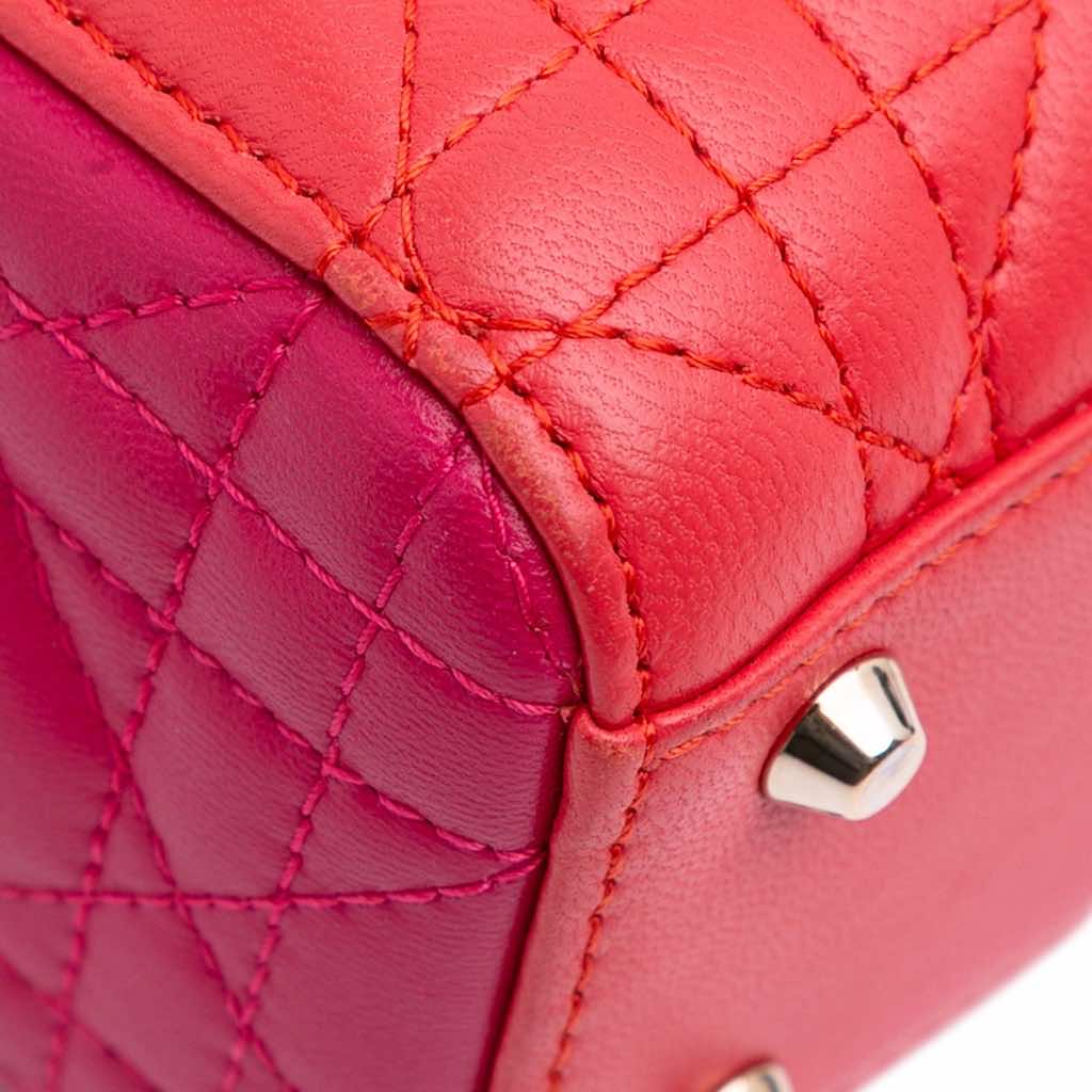 Dior Mini Bicolor Lambskin Cannage Lady Dior - Detail 2