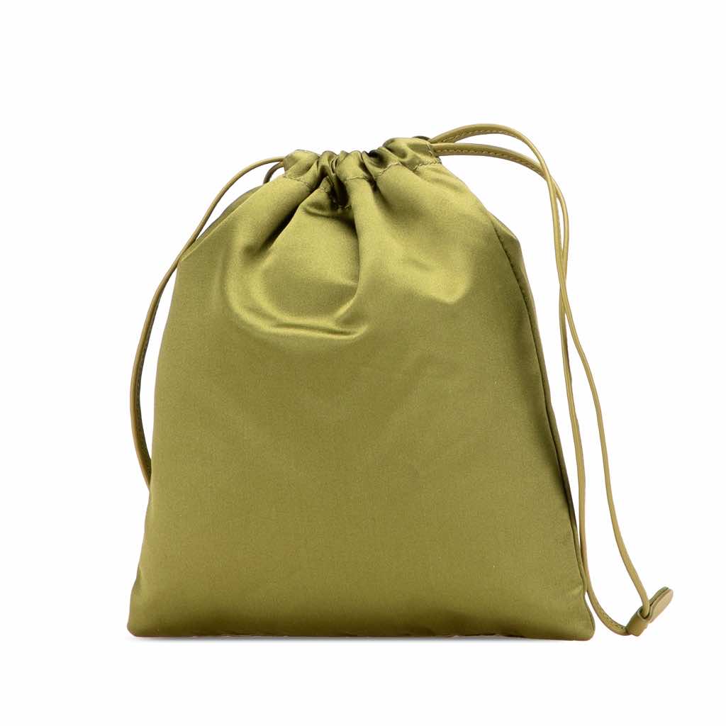 Miu Miu Satin Duchesse Drawstring Pouch - Back view