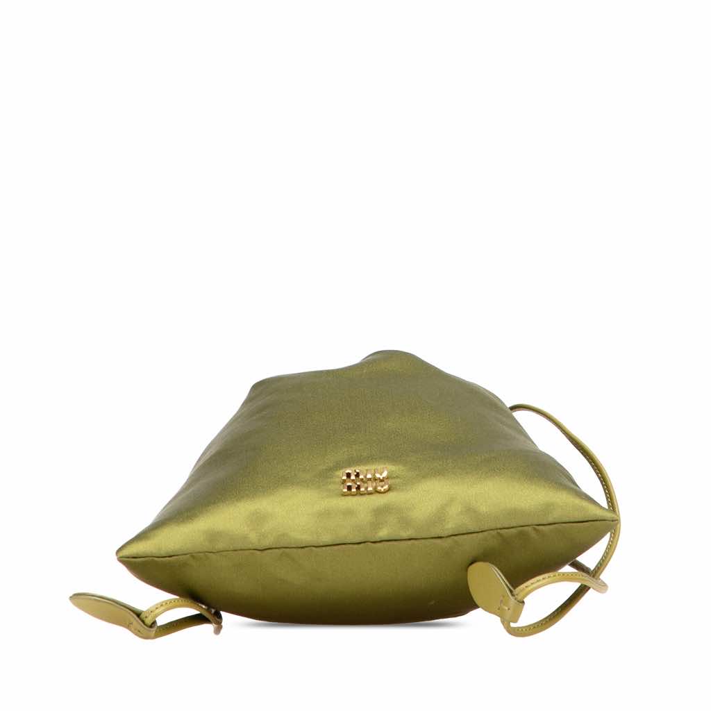 Miu Miu Satin Duchesse Drawstring Pouch - Image 6