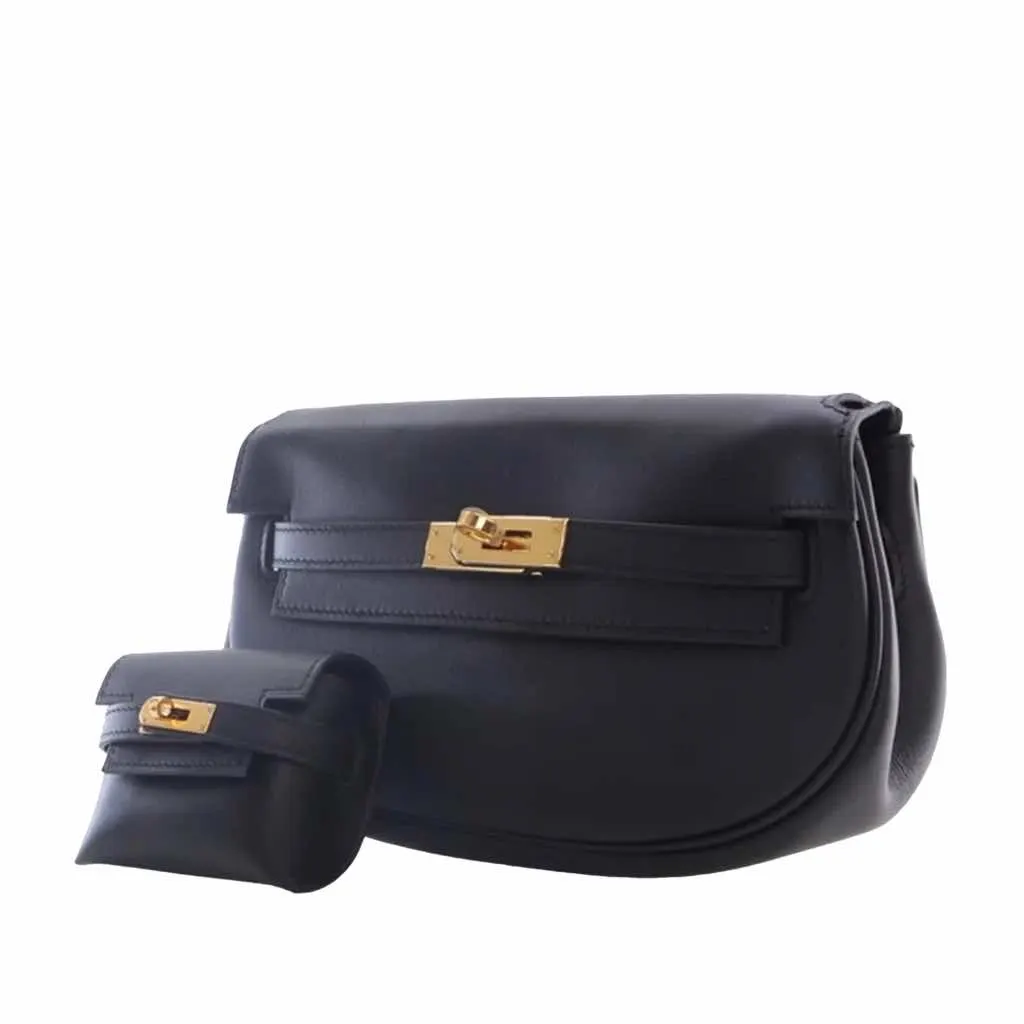 Hermès Swift Kelly Moove Black Leather Very good - Inside View
