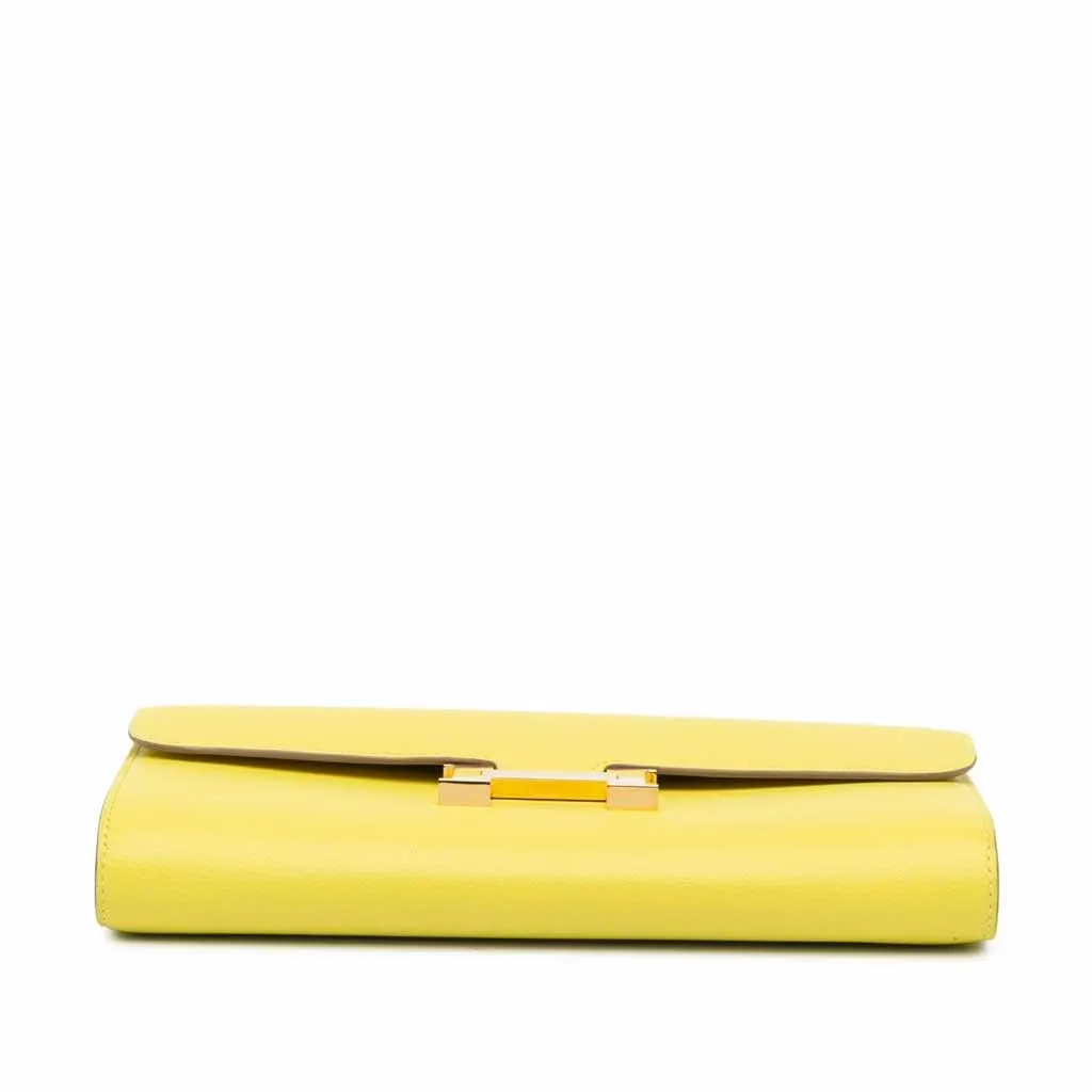 Hermès Evercolor Constance Wallet To Go Yellow Leather Very good - Inside View