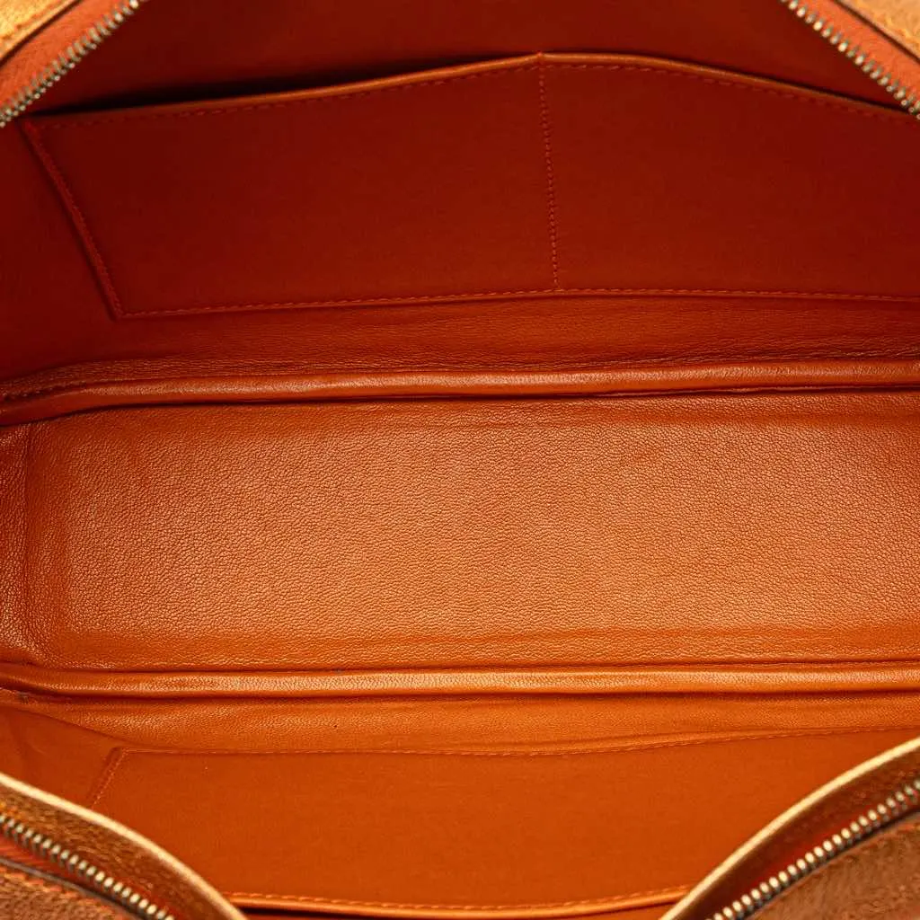 Hermès Metallic Chevre Coromandel Plume Elan 28 Orange Leather Very good - Box View