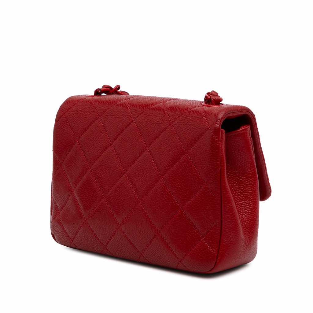 Chanel Mini Square Caviar Incognito Flap - Back view