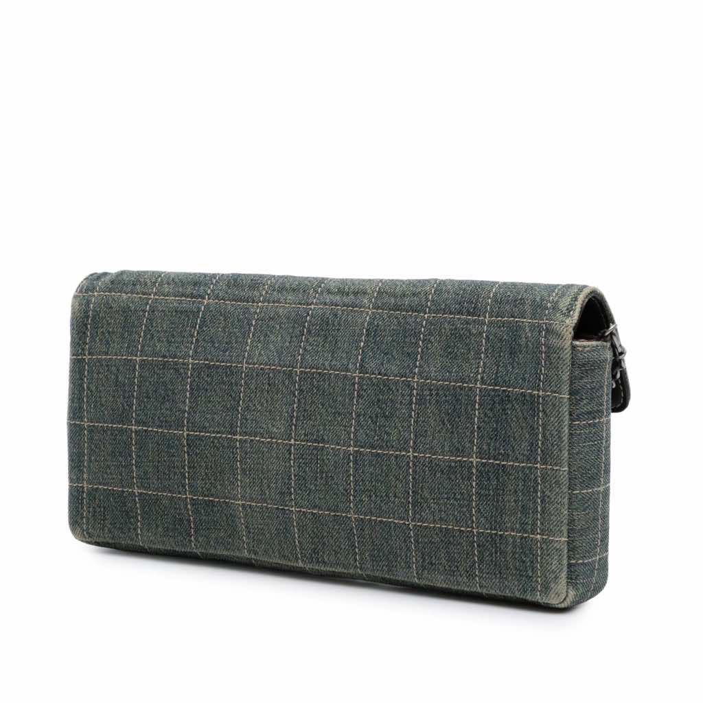 Chanel CC Chocolate Bar Denim East West Flap - Back view