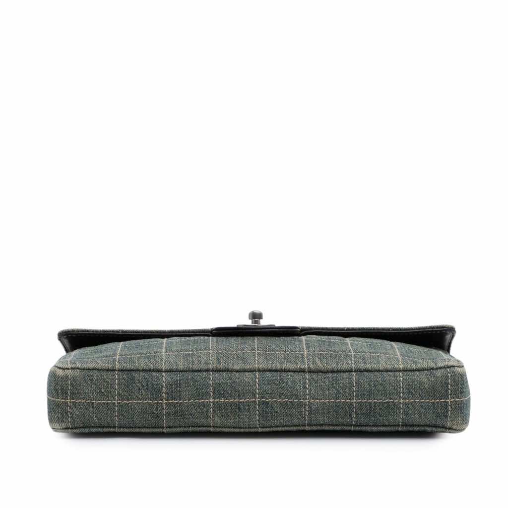 Chanel CC Chocolate Bar Denim East West Flap - Image 6
