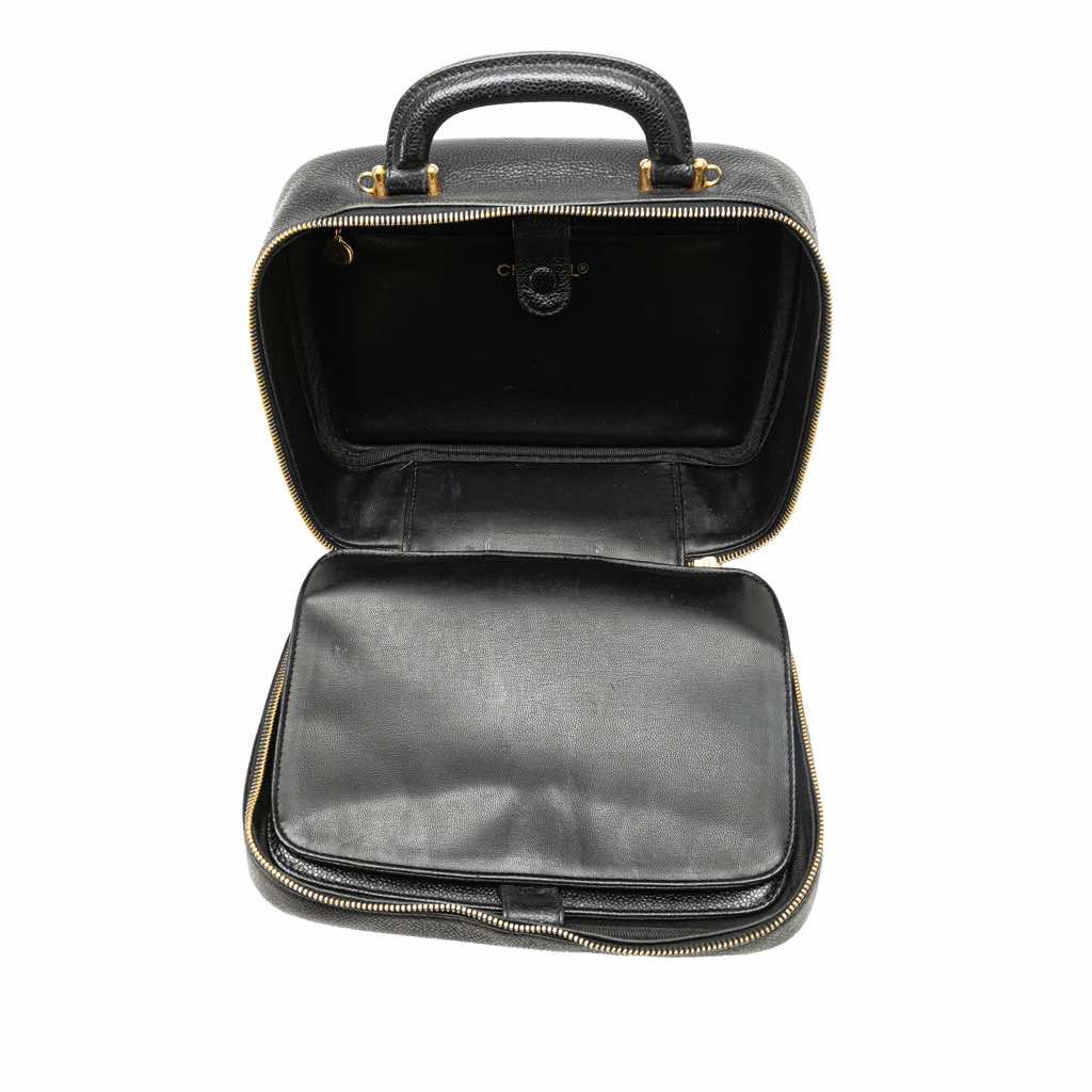 Chanel CC Caviar Vanity Case - Side view