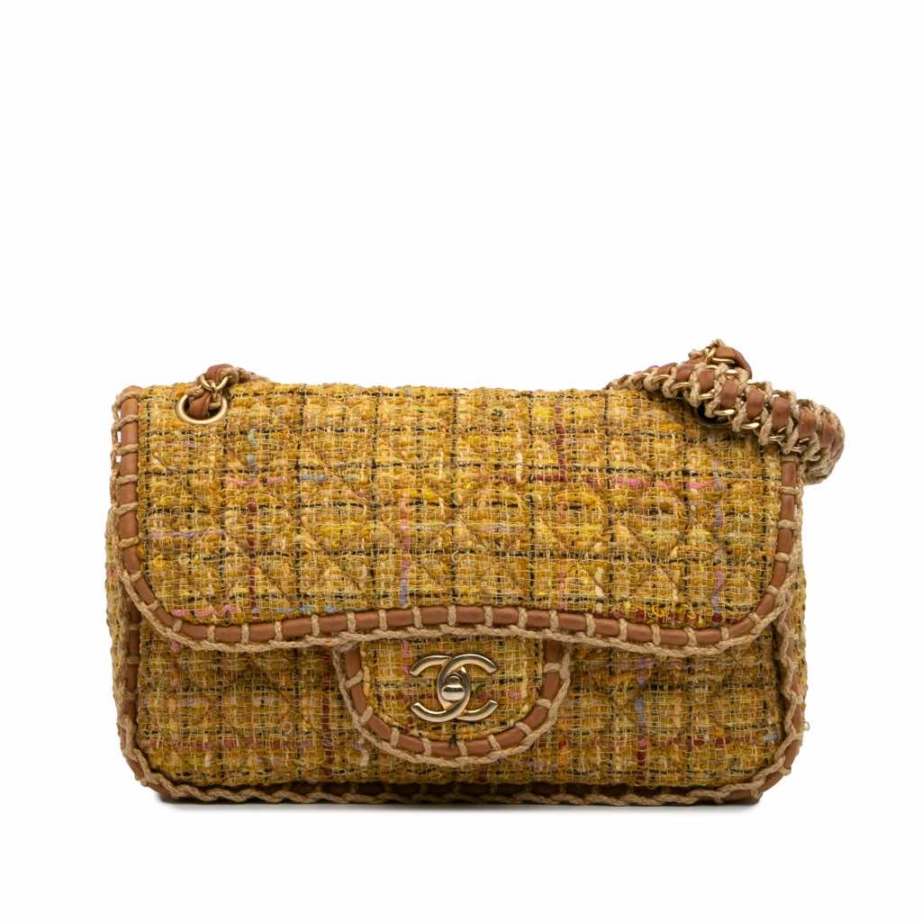 Chanel Medium Quilted Tweed St Tropez Flap