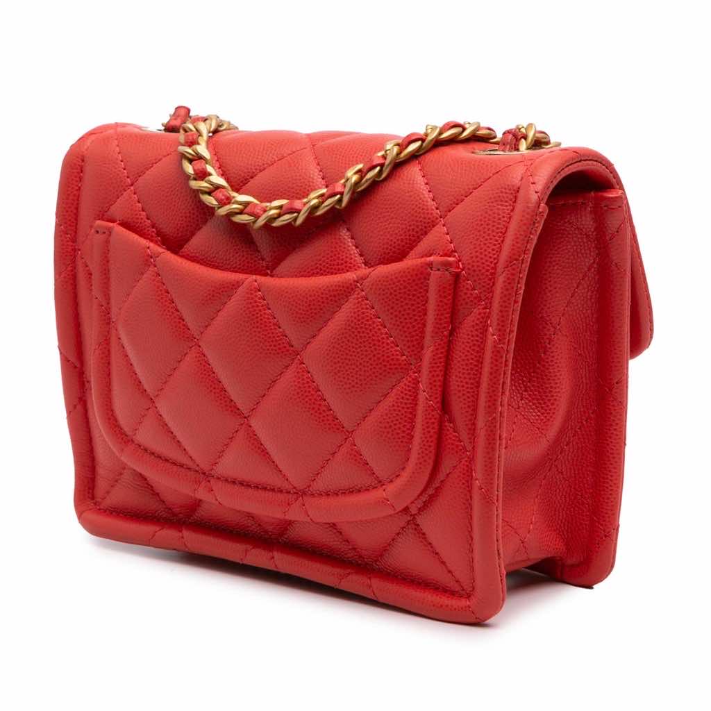 Chanel Mini Quilted Caviar Sweet Classic Flap - Back view