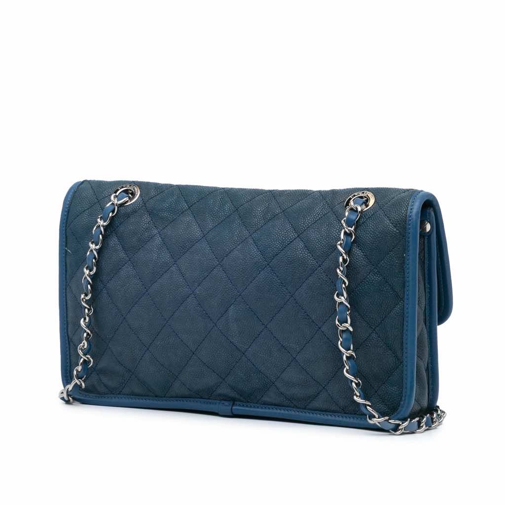 Chanel Medium Caviar French Riviera Flap - Back view