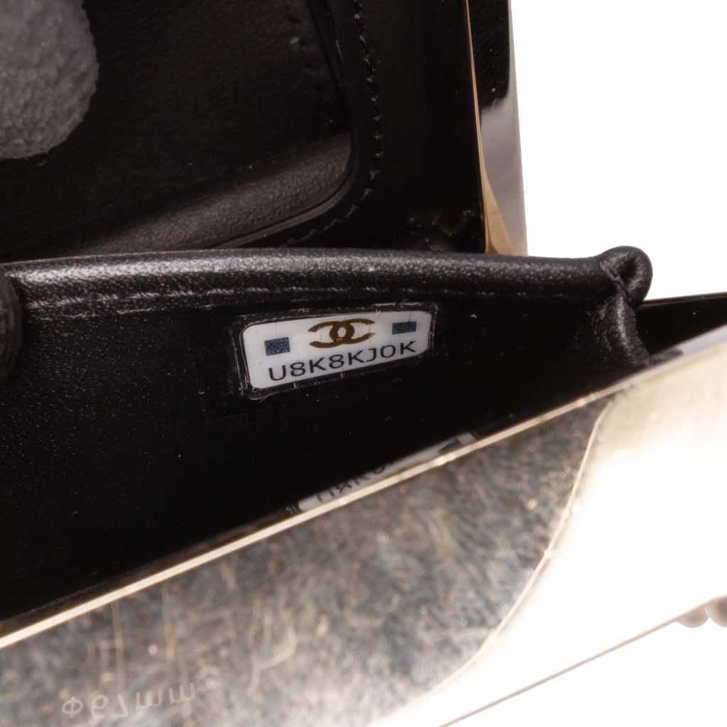 Chanel Quilted Patent Boy Box Minaudiere on Chain - 5