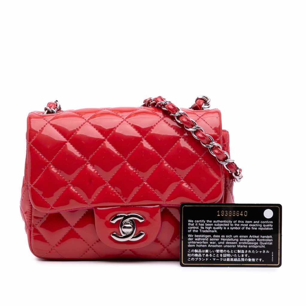 Chanel Mini Square Classic Patent Single Flap - Image 15