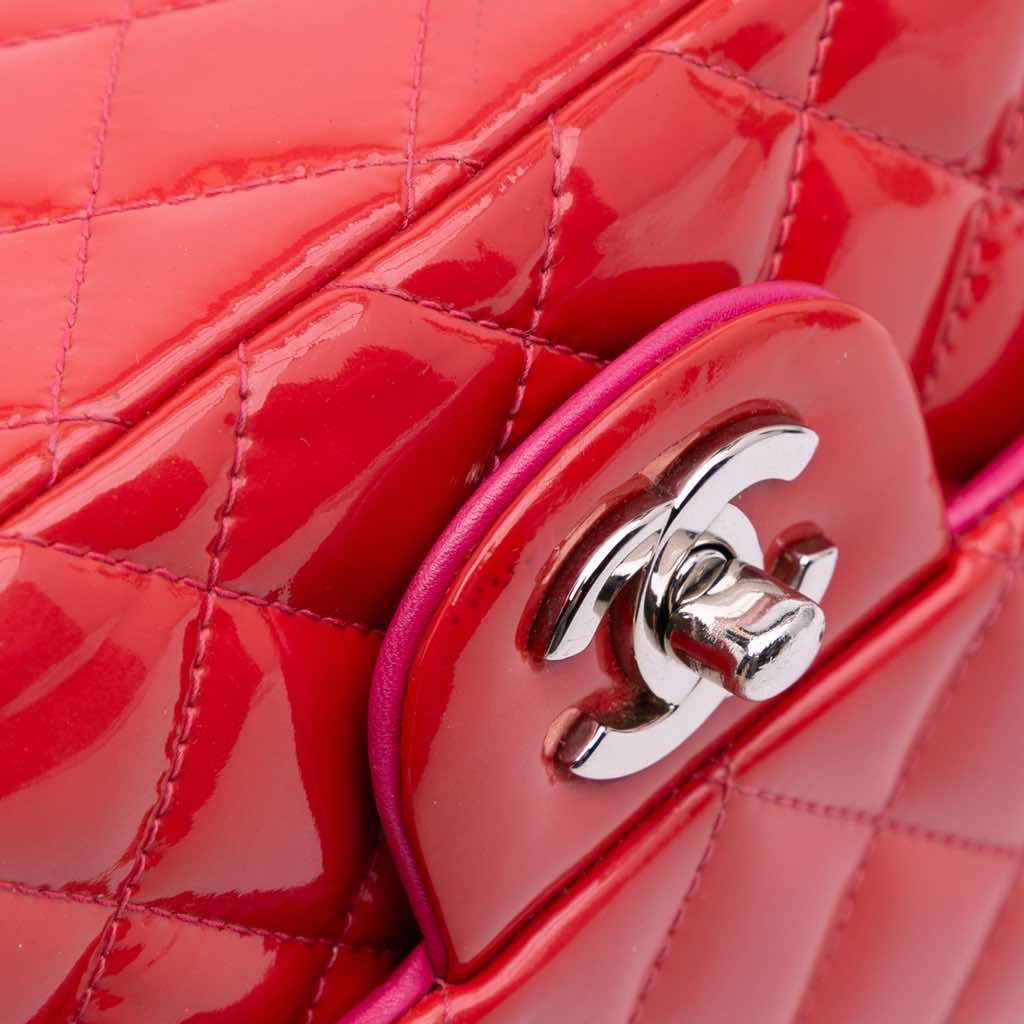 Chanel Mini Square Classic Patent Single Flap - Image 10