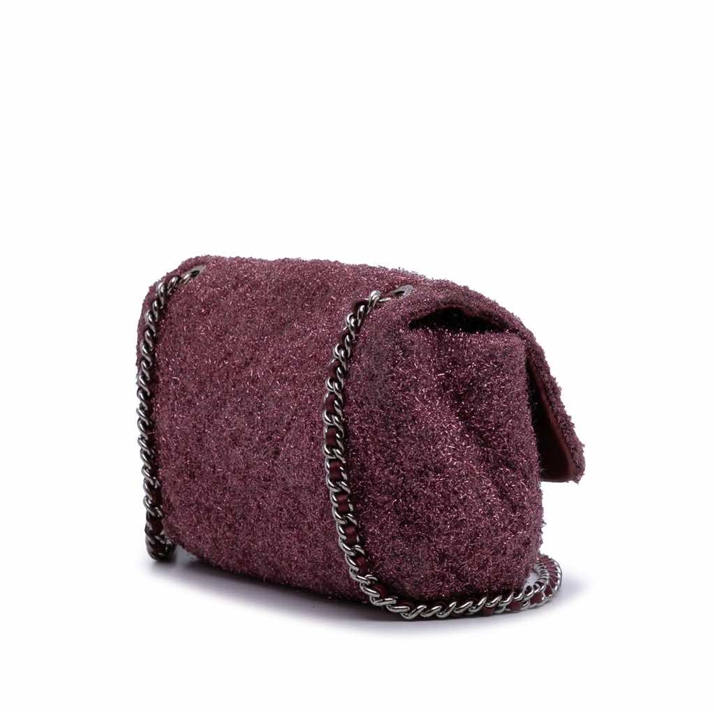 Chanel Medium Quilted Metallic Knit Pluto Glitter Flap - 2