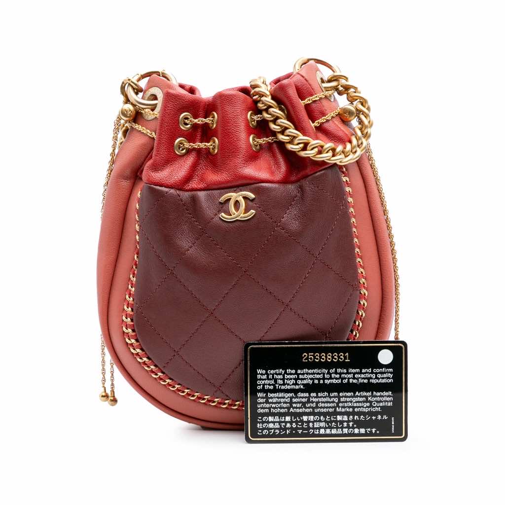 Chanel CC Quilted Calfskin Drawstring Bucket Bag - Image 11