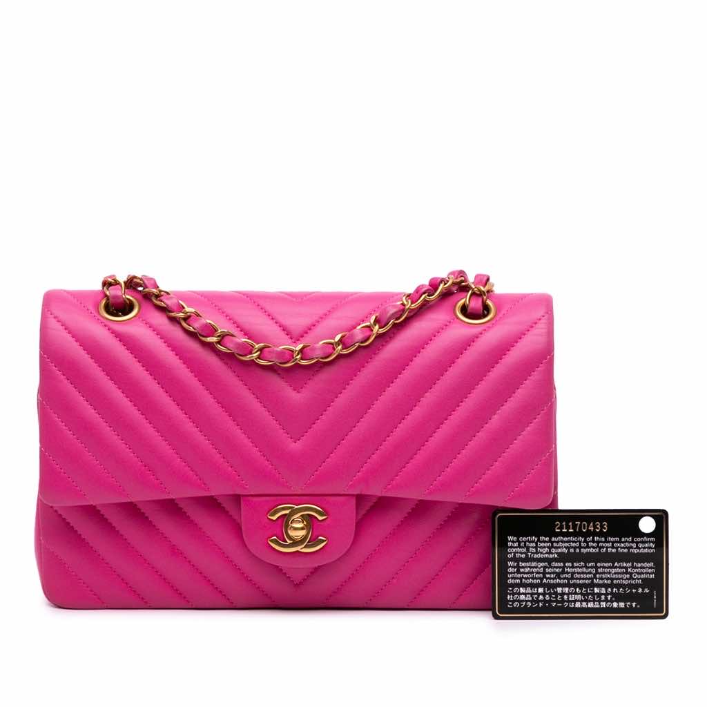 Chanel Medium Classic Chevron Lambskin Double Flap - Image 14