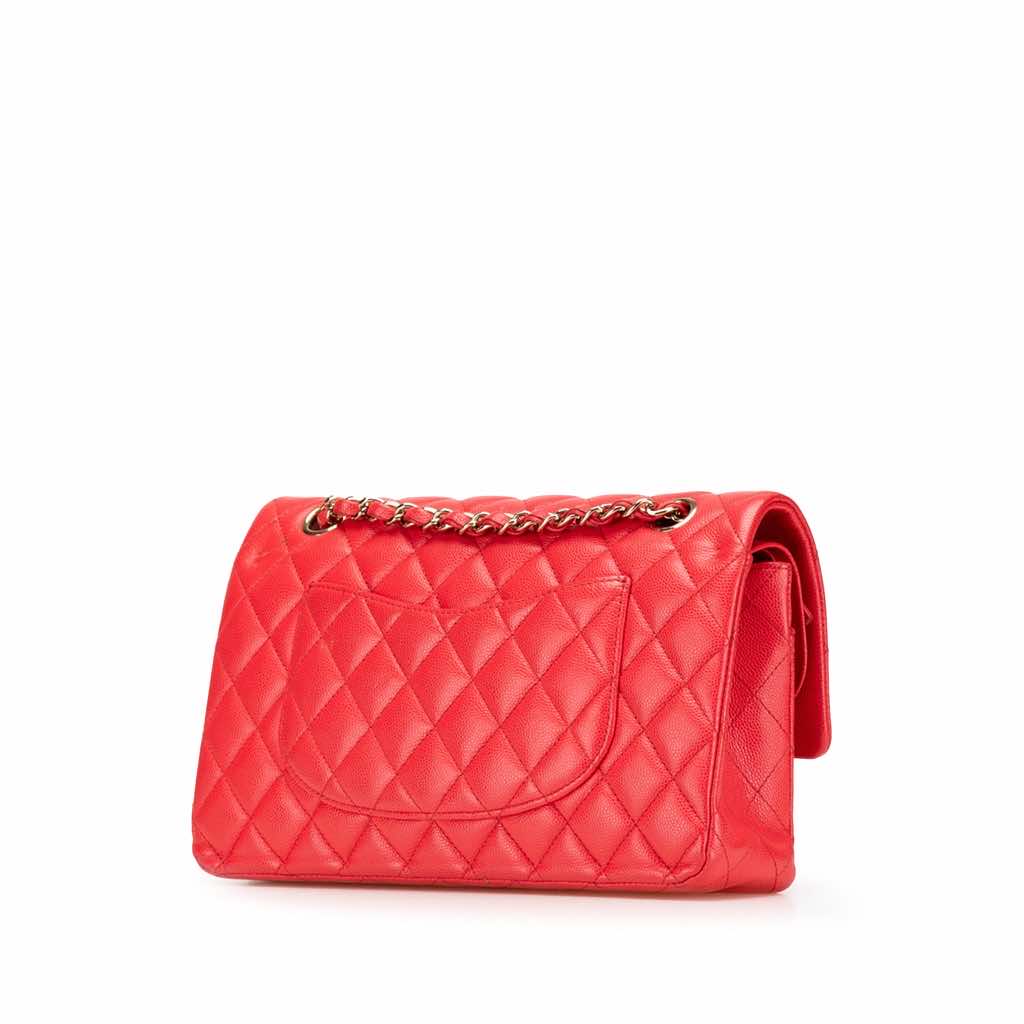 Chanel Medium Classic Caviar Double Flap - Back view