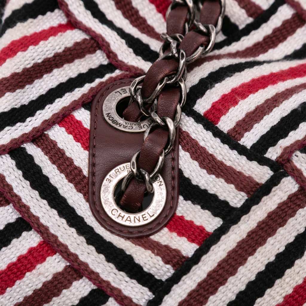 Chanel CC Canvas Stripe Flap - Detail 2
