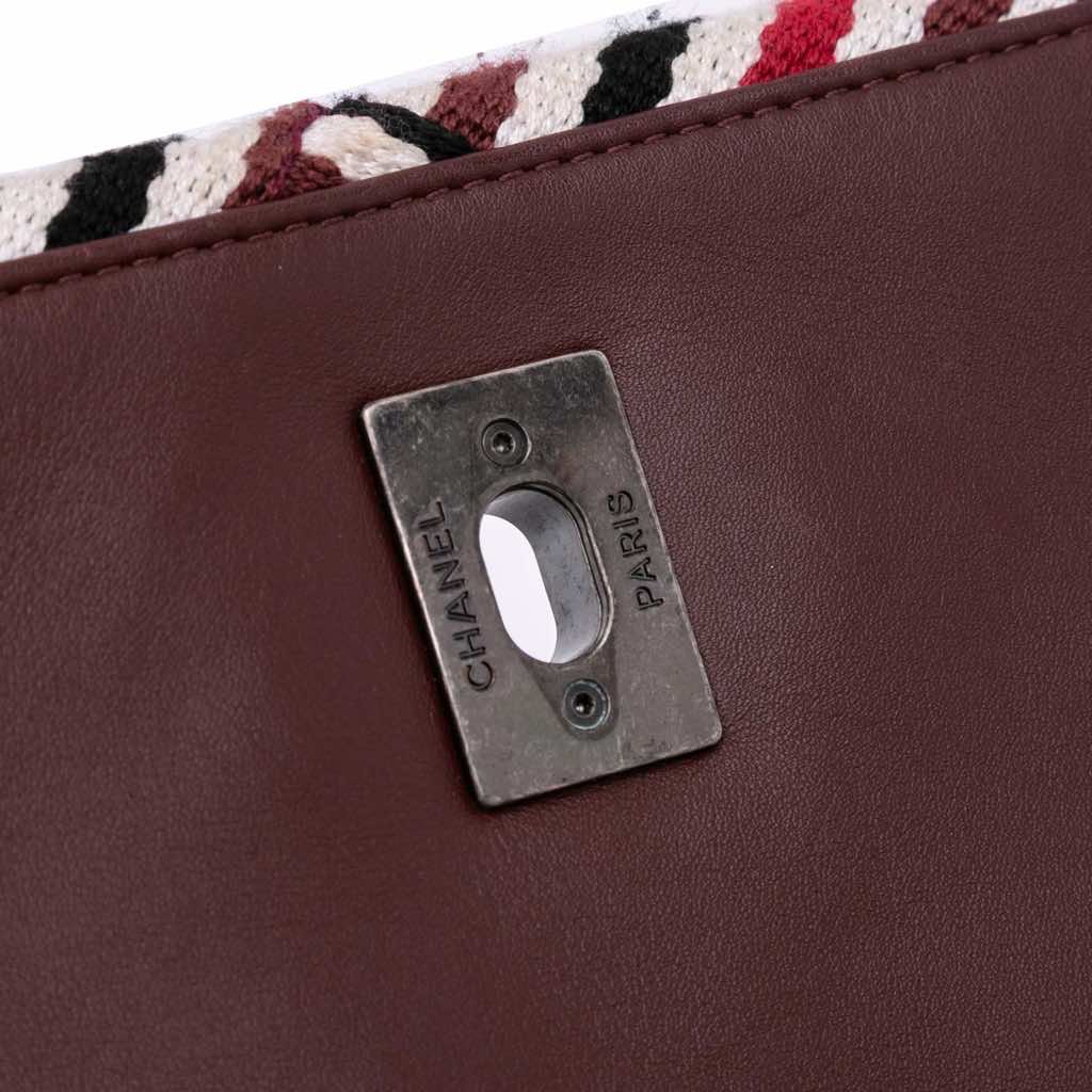 Chanel CC Canvas Stripe Flap - Image 11