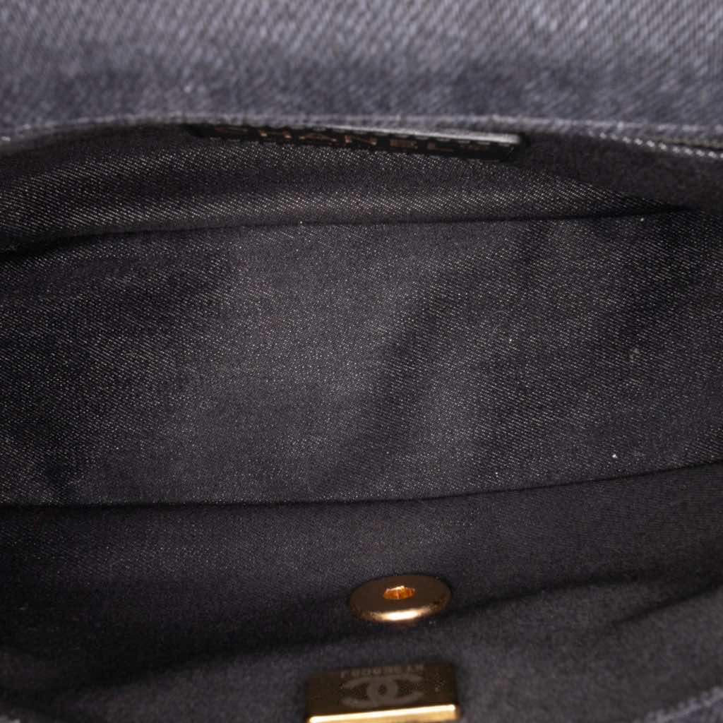 Chanel Mini Rectangular Quilted Denim Mood Flap - 4